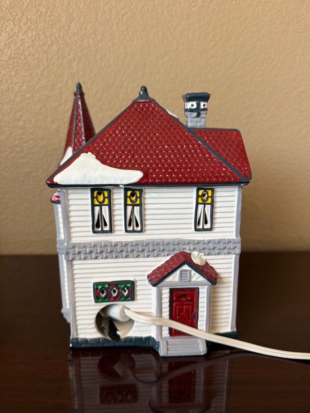 1990 Dept 56 Queen Anne Victorian Original Snow Village Lighted House #51578 - Picture 4 of 16